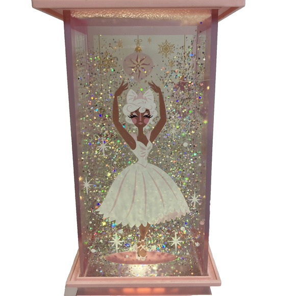 Disney Nutcracker Ballerina Snow Globe Glitter Swirling Lantern Style 11" *READ* - Picture 2 of 11